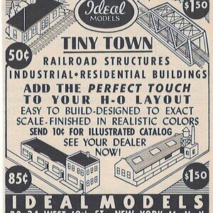Ideal Models New York NY Tiny Town Vintage Print Ad 1954 Model Railroading u